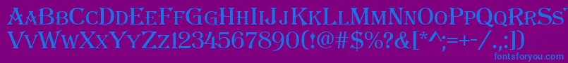 Algeric Font – Blue Fonts on Purple Background