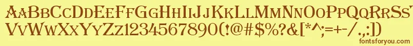 Algeric Font – Brown Fonts on Yellow Background