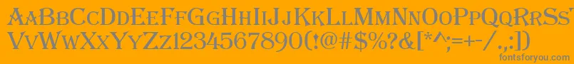 Algeric Font – Gray Fonts on Orange Background