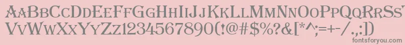 Algeric Font – Gray Fonts on Pink Background