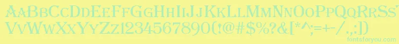 Algeric Font – Green Fonts on Yellow Background
