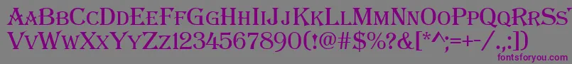 Algeric Font – Purple Fonts on Gray Background