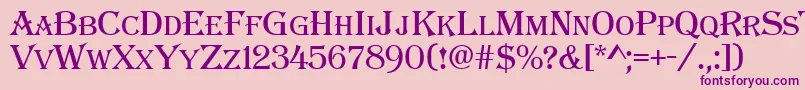 Algeric Font – Purple Fonts on Pink Background