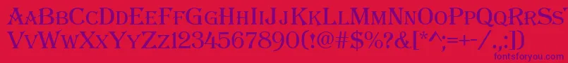 Algeric Font – Purple Fonts on Red Background