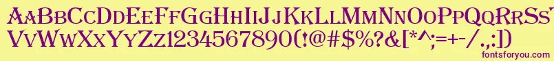 Algeric Font – Purple Fonts on Yellow Background