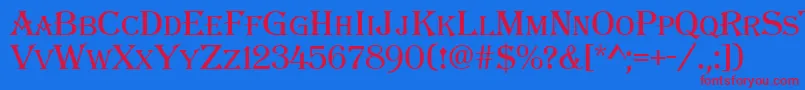 Algeric Font – Red Fonts on Blue Background