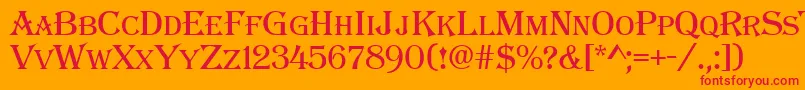 Algeric Font – Red Fonts on Orange Background