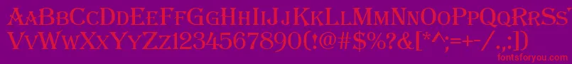 Algeric Font – Red Fonts on Purple Background