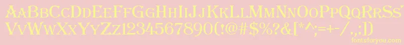 Algeric Font – Yellow Fonts on Pink Background