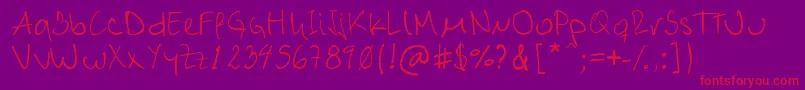フォントAlex – 紫の背景に赤い文字