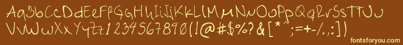 fuente Alex – Fuentes Amarillas Sobre Fondo Marrón