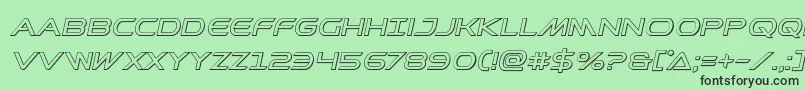 Prometheanoutital Font – Black Fonts on Green Background
