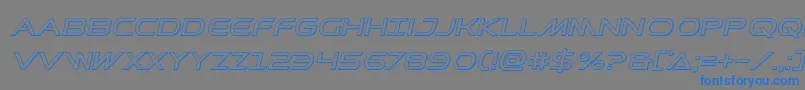 Prometheanoutital Font – Blue Fonts on Gray Background