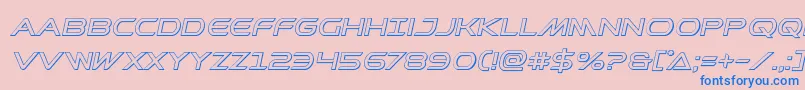 Prometheanoutital Font – Blue Fonts on Pink Background