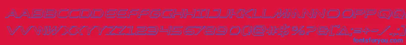 Prometheanoutital Font – Blue Fonts on Red Background