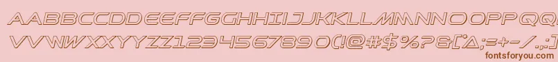 Prometheanoutital Font – Brown Fonts on Pink Background