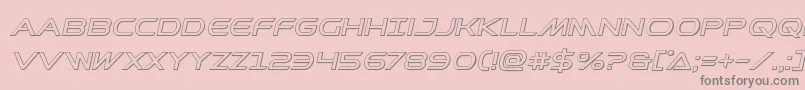 Prometheanoutital Font – Gray Fonts on Pink Background