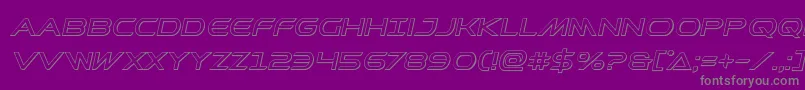Prometheanoutital Font – Gray Fonts on Purple Background