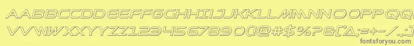 Prometheanoutital Font – Gray Fonts on Yellow Background
