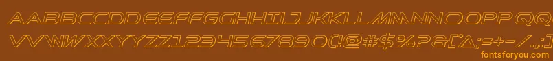 Prometheanoutital Font – Orange Fonts on Brown Background