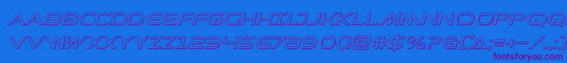 Prometheanoutital Font – Purple Fonts on Blue Background