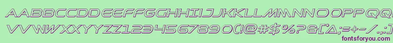 Prometheanoutital Font – Purple Fonts on Green Background