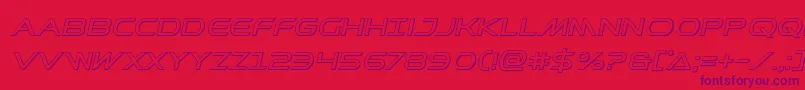 Prometheanoutital Font – Purple Fonts on Red Background