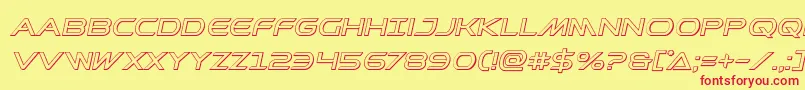 Prometheanoutital Font – Red Fonts on Yellow Background