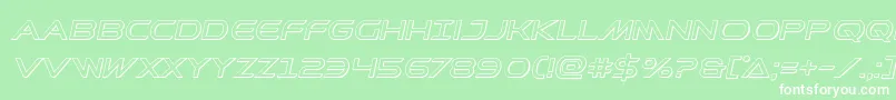 Prometheanoutital Font – White Fonts on Green Background