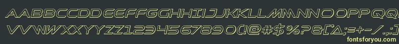 Prometheanoutital Font – Yellow Fonts on Black Background
