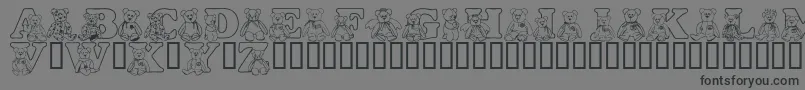 LmsTybears-fontti – mustat fontit harmaalla taustalla