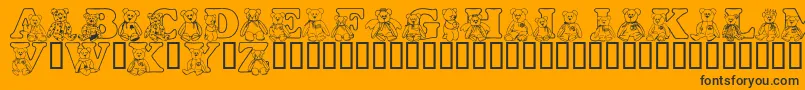 LmsTybears Font – Black Fonts on Orange Background