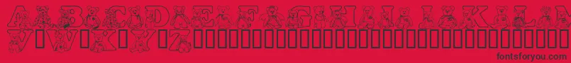 LmsTybears Font – Black Fonts on Red Background