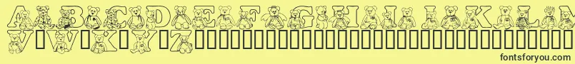 LmsTybears-Schriftart – Schwarze Schriften auf gelbem Hintergrund