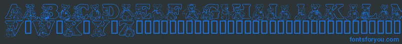 LmsTybears Font – Blue Fonts on Black Background