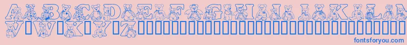 LmsTybears Font – Blue Fonts on Pink Background