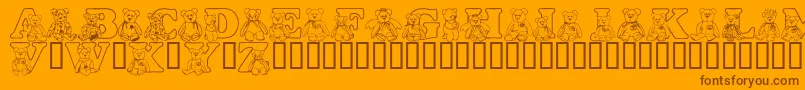 LmsTybears Font – Brown Fonts on Orange Background
