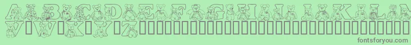 LmsTybears Font – Gray Fonts on Green Background