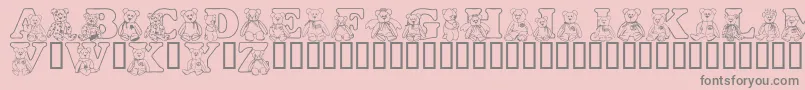 LmsTybears Font – Gray Fonts on Pink Background