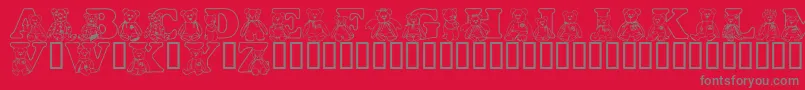 LmsTybears Font – Gray Fonts on Red Background