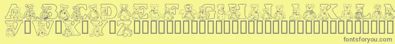 LmsTybears Font – Gray Fonts on Yellow Background