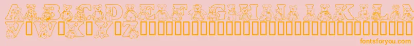 Шрифт LmsTybears – оранжевые шрифты на розовом фоне