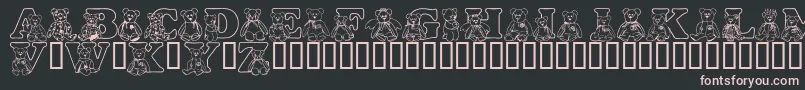 fuente LmsTybears – Fuentes Rosadas Sobre Fondo Negro