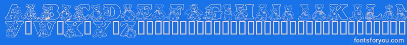 fuente LmsTybears – Fuentes Rosadas Sobre Fondo Azul