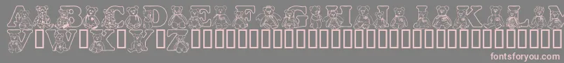 LmsTybears Font – Pink Fonts on Gray Background