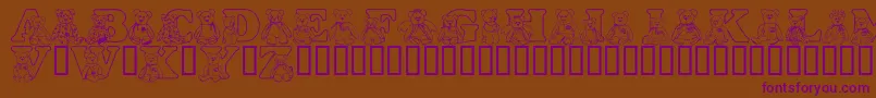 LmsTybears Font – Purple Fonts on Brown Background