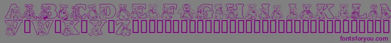 LmsTybears Font – Purple Fonts on Gray Background