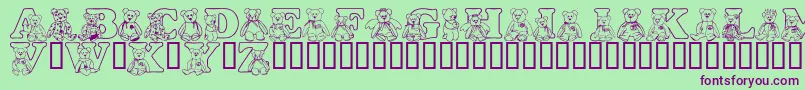 LmsTybears Font – Purple Fonts on Green Background