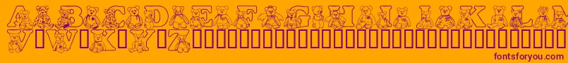 LmsTybears Font – Purple Fonts on Orange Background