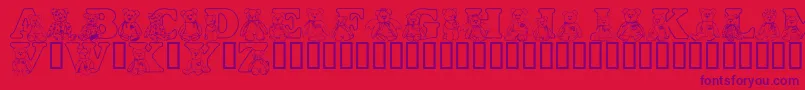 LmsTybears Font – Purple Fonts on Red Background